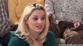 Sexy blonde lesbian gets her pussy porn video